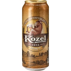 Пиво светлое фильтрованное пастеризованное Козел Премиум Лагер 4,6% 0,5x24 бан./Velkopopovicky Kozel Premium