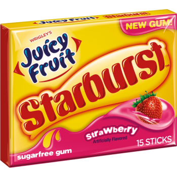 Жев. резинка Wrigley`s Starburst Strawberry (Клубника) 1 x 10 шт. (блок) /США