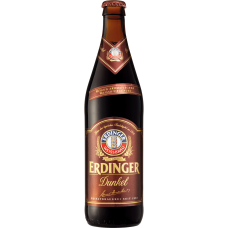 Пиво Эрдингер Тёмное (нефильтр.) 0.5 x 12 ст.бут 5.3% /Erdinger, Германия.