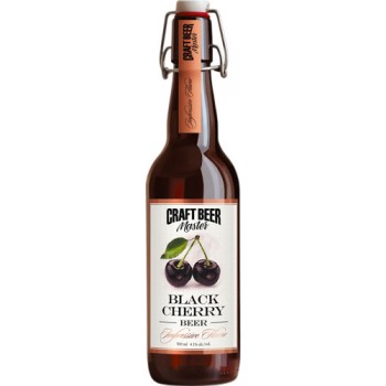 Пиво Craft Beer Master Black Cherry (Крафт Бир Мастер Темная Вишня) темное нефильтрованное 0.5л. ст.бут. алк. 4.1%