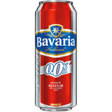 Пиво Бавария светлое б/алк. 0,5 л. х 24 БАНКА / Bavaria, Нидерланды.