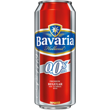 Пиво Бавария светлое б/алк. 0,5 л. х 24 БАНКА / Bavaria, Нидерланды.