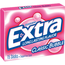 Жев. резинка Wrigley`s EXTRA Classic Bubble (Бабл Гам) 1 x 10 шт. (блок) / США