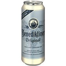 Пиво Бенедиктинер ХЕЛЬ алк.5,0 % 0,5 л. х 24 БАНКА/ Benidiktiner Original, Германия.
