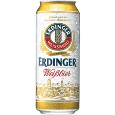 Пиво Эрдингер (БАНКА) светлое нефильтр. 0.5 x 24 алк. 5,3% /Erdinger, Германия.