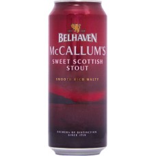 Пиво Белхеван МакКаллумс Стаут темное фильтров. пастериз. 0,44 л. х 24 (БАНКА) 4,1 % / Belhaven McCallum`s Stout
