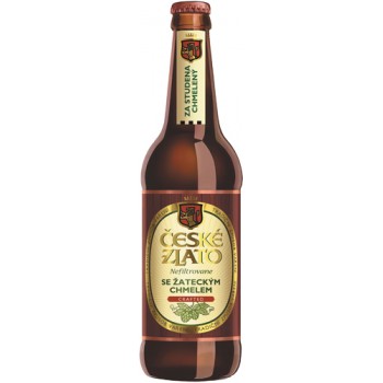 Пиво Ceske Zlato Nefiltrovane (Чешское Злато Нефильтрованное) светлое 0.5л. ст.бут. алк. 4.0%