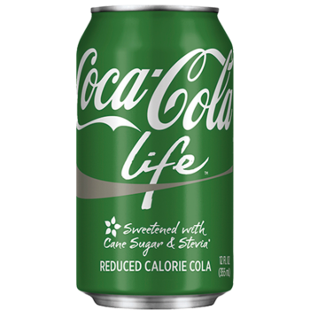 Кока Кола ЛАЙФ 0,355 х 12, ж/б, Coca Cola LIFE (США)