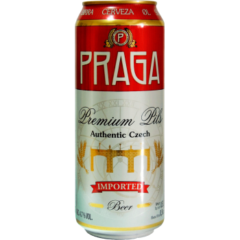 Пиво Прага Премиум Пилс 4,7% 0,5 x 24 БАНКА /Praga Premium Pils, Чехия.