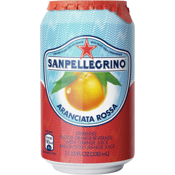 Напиток б/алк Сан Пеллегрино Апельсин красный газ сокосодержащий (БАНКА) 0,33 x 24 ж/б /Sanpellegrino Aranciata Rossa