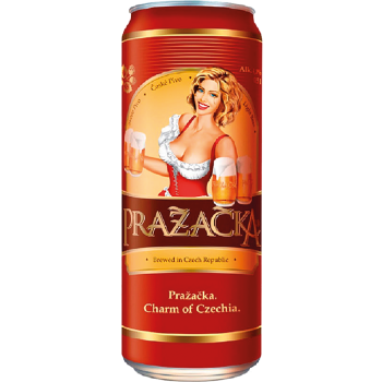 Пиво Пражечка светлое (БАНКА) 4% 0,5 x 24 / Prazechka, Чехия.