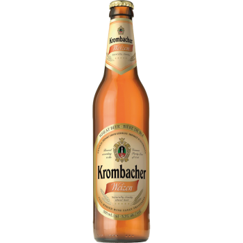 Пиво Кромбахер Вайцен светлое пшен. н/ф 5,3% 0,5 x 12 бут./Krombacher Weizen, Германия.