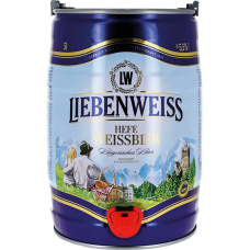 Пиво Либенвайс Хефе Вайссбир светлое н/ф БОЧКА 5 л.х 2 шт. алк.5,1%/ Liebenweiss Hefe Weissbier