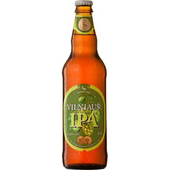 Пиво светлое пастеризованное фильтрованное Vilniaus IPA (Вильнюс ИПА)/ алк. 6,3% 0,5 x 8 cт. бут /Литва