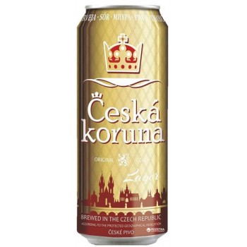 Пиво светлое фильтрованное пастеризованное ЧЕШСКА КОРУНА ЛАГЕР 0,5x12 ж/б. 4,7% / Чехия