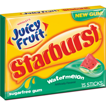 Жев. резинка Wrigley`s Starburst Watermellon (Арбуз) 1 x 10 шт. (блок) /США