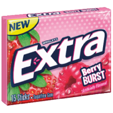 Жев. резинка Wrigley`s EXTRA Berry Burst (Ягодный) 1 x 10 шт. (блок) / США