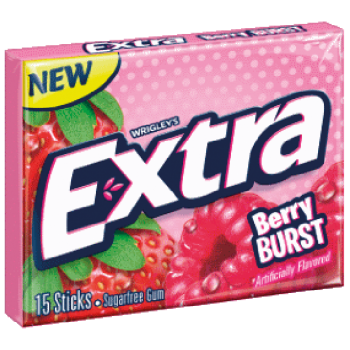 Жев. резинка Wrigley`s EXTRA Berry Burst (Ягодный) 1 x 10 шт. (блок) / США