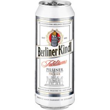 Пиво Берлинер Киндл Юбилеумс Пилснер светлое фильтров. пастериз. 0,5 л. х 24 (БАНКА) 5,1 % / Berliner Kindl Jubilaums Pilsener