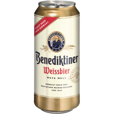 Пиво Бенедиктинер Вайсбир светлое н/ф алк.5,4 % 0,5 л. х 24 БАНКА/ Benidiktiner Weissbeer, Германия.