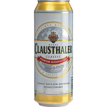 Пиво Клаусталер безалкогольное 0.5 x 24 (БАНКА) / Clausthaler