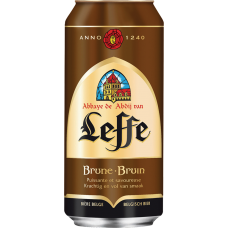 Пиво Леффе Брюне 0.5 л. х 24 БАНКА. алк.6,5% / Leffe Brune /Бельгия.
