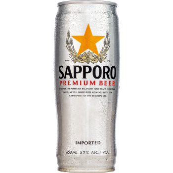Пиво Саппоро Премиум светлое 0,65 л. х 12 БАНКА 5,0 %/ SAPPORO/