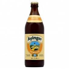 Пиво Ayinger Urweisse (Айингер Урвайссе) пшеничное нефильтрованное  алк. 5,8% 0,5 х 20 бут. / ФРГ