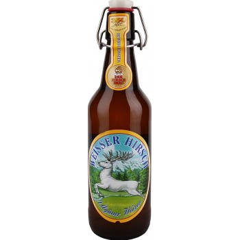 Пиво Хиршебрауерай "WEISSER HIRSCH" (Белый олень) светлое пшеничное 0,5 x 20 бут.
