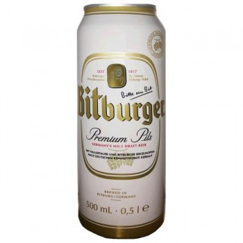 Пиво Bitburger Premium Pils (Битбургер премиум пилс) светлое 0.5 л x 24 ж/б 