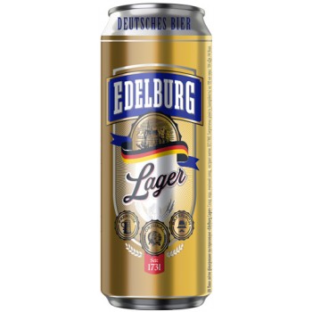  Пиво Edelburg Lager (Эдельбург Лагер) светлое 0.5л ж/б