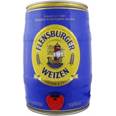 Пиво Flensburger Weizen (Фленсбургер Вайзен) пшеничное нефильтрованное 5 л БОЧОНОК