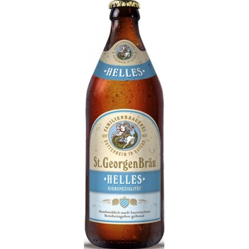 Пиво St. GeorgenBrau HELLES (Санкт Георген Брау Хеллес) светлое фильтрованное непаст. 0.5 х 20 ст.бут. алк. 4,6%