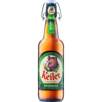 Пиво Keiler Weissbier Hell (Кайлер Вайсбир Хелль) светлое нефильтрованное 0.5 х 20 ст.бут. алк. 5.2%