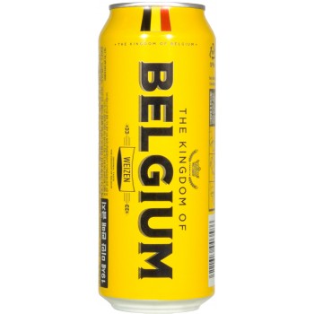 Пиво KINGDOM OF BELGIUM WEIZEN светлое нефильтрованное 0.5л ж/б