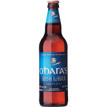 Пиво O’Hara’s Irish Lager (О`Хара Айриш Лагер) светлое фильтрованное пастеризованное  0,5 л х 12 ст.бут.