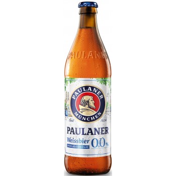 Пиво Пауланер БЕЗАЛКОГОЛЬНОЕ Хефе Вайсбир 0,5 x 20 бут.