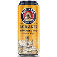 Пиво Пауланер Мюнхенское светлое 0,5 x 24 (БАНКА) /Paulaner Munehner, Германия.