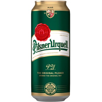 Пиво Pilsner Urquell (Пилснер Урквелл) светлое 0,5 л x 24 ж/б 