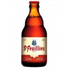 Пиво St-Feuillien Brune (Сен Фёйен Брюн) солодовое нефильтрованное пастеризованное темное 0.33 л х 24 ст.бут.