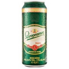 Пиво Staropramen (Старопрамен) светлое фильтрованное пастеризованное 0,5 л х 24 ж/б