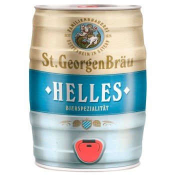 Пиво St. GeorgenBrau HELLES (Санкт Георген Брау Хеллес) светлое фильтрованное непаст. бочка 5 л алк. 4,6%