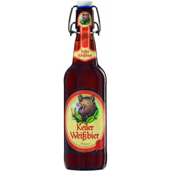 Пиво Keiler Weissbier Dunkel (Кайлер Вайсбир Дункель) тёмное нефильтрованное 0.5 х 20 ст.бут. алк. 5.2%