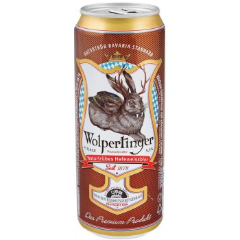 Пиво Wolpertinger Naturtrubes Hefeweissbier (Вольпертингер Пшеничное) светлое фильтрованное пастеризованное 0,5 л x 24 ж/б