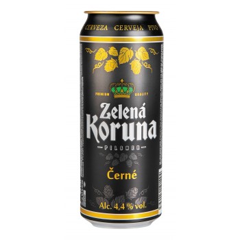Пиво Zelena Koruna Cerne (Зеленая Корона Черне) темное фильтрованное 0,5 л х 12 ж/б