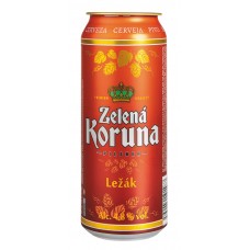 Пиво Zelena Koruna Lezak (Зеленая Корона Лежак) светлое фильтрованное 0,5 л х 12 ж/б