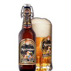 Пиво Maxlrainer Schloss Trunk (Макслрэйнэр Шлёс Трунк) светлое нефильтрованное 0,5 л х 20 ст.бут./бугель/ алк. 5,3%