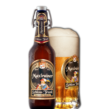 Пиво Maxlrainer Schloss Trunk (Макслрэйнэр Шлёс Трунк) светлое нефильтрованное 0,5 л х 20 ст.бут./бугель/ алк. 5,3%