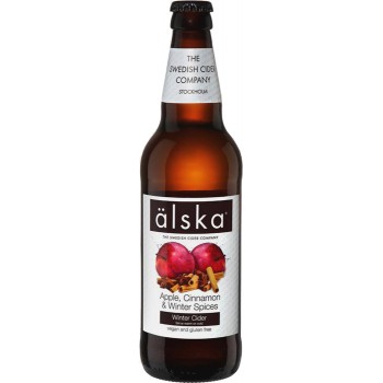 Сидр Alska Apple Cinnamon (Альска яблоко и корица) 0.5 л х 12 ст.бут.