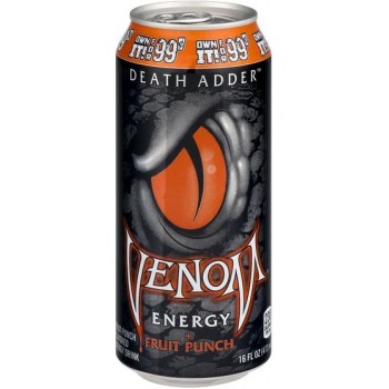 Газированный напиток б/а тонизирующий VENOM Death Adder Fruit Punch 0,473x24 бан.